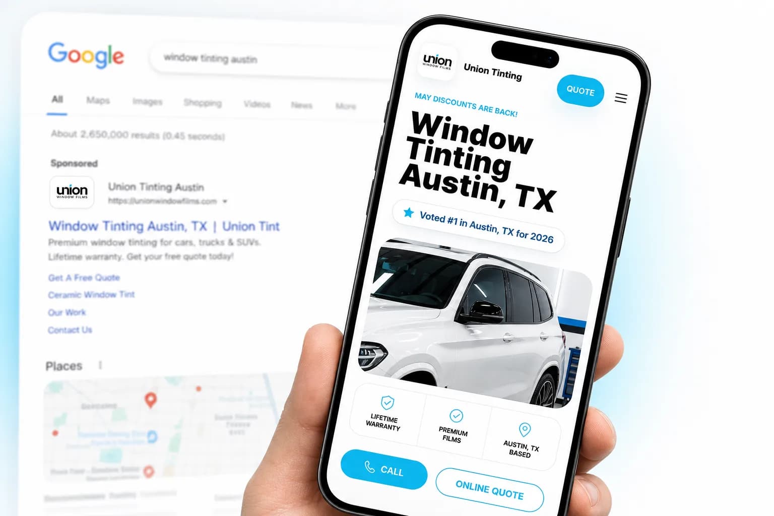 Union Window Films Google Ads campaign