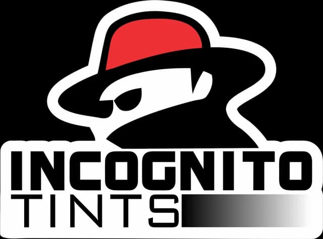 Incognito Tints logo: an agent in a red fedora