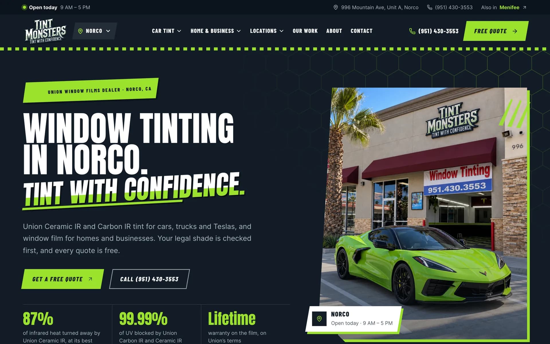 Custom build website page preview thumbnail