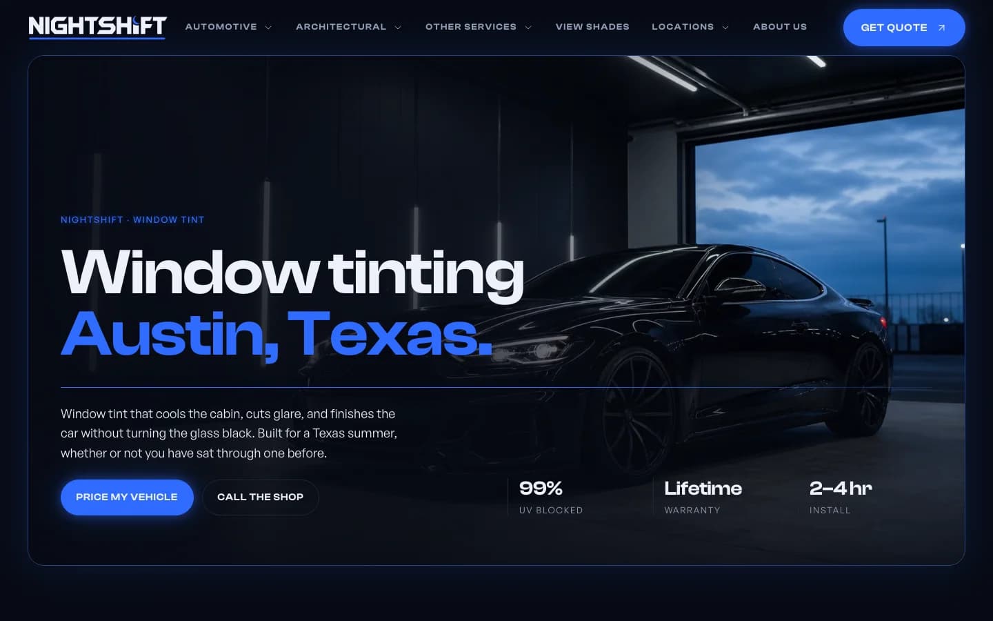 A Union Website V2 home page